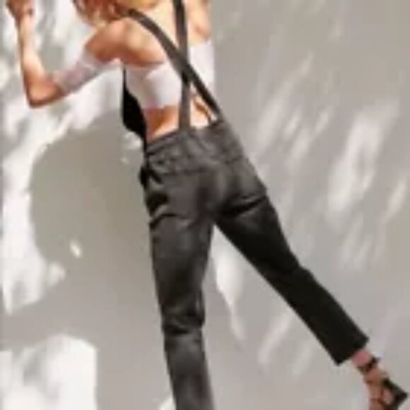 BDG Urban Outfitters Denim Overalls Faded Black Wash Adjustable Straps Women’s S - Picture 13 of 16